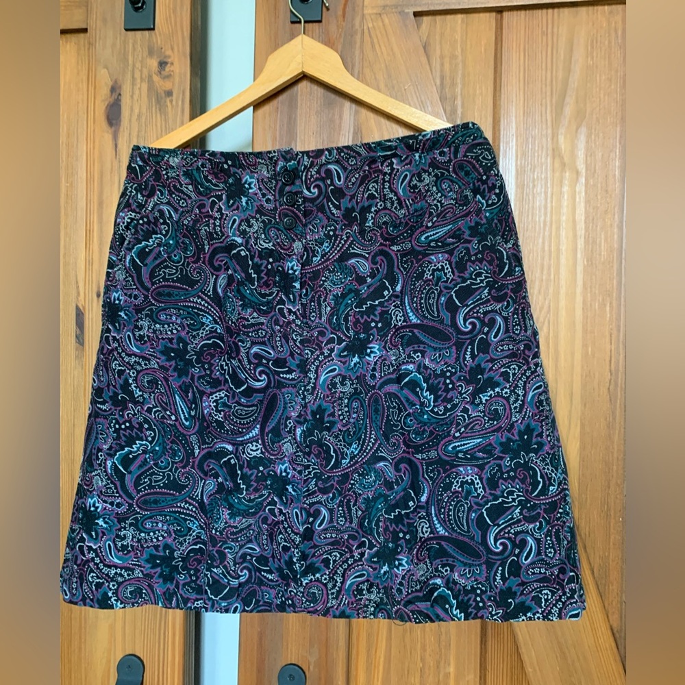 Vintage Corduroy, Paisley Patterned Skirt